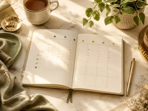 Caderno visual para acompanhamento semanal